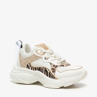 Blue Box meisjes dad sneakers met tijgerprint