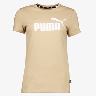 Puma Essentials Logo dames T-shirt beige