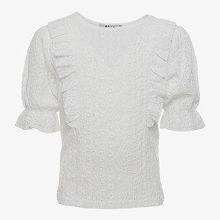 MyWay meisjes top wit met ruches