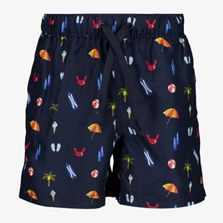 Osaga jongens zwemshort strand print donkerblauw