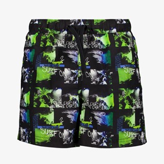 Osaga jongens zwemshort fotoprint zwart
