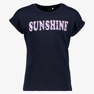 Name It meisjes T-shirt met opdruk donkerblauw
