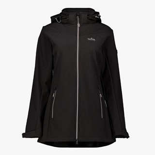 Kjelvik lange dames softshell jas zwart