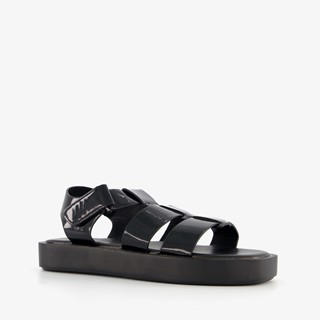 ONLY Shoes dames lak vissers sandalen zwart