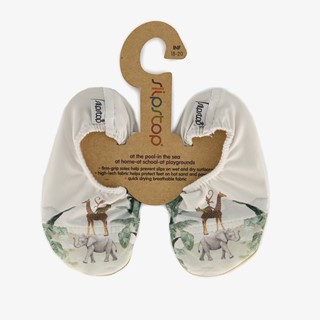 Slipstop kinder schoenen wit met dieren