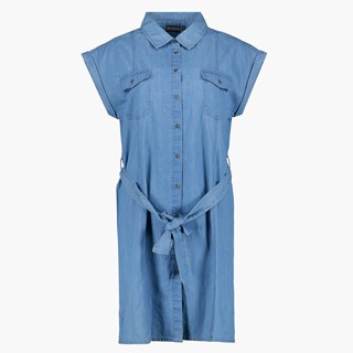 TwoDay dames denim spijkerjurk met korte mouwen