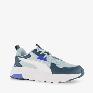 Puma Trinity Lite kinder sneakers wit blauw