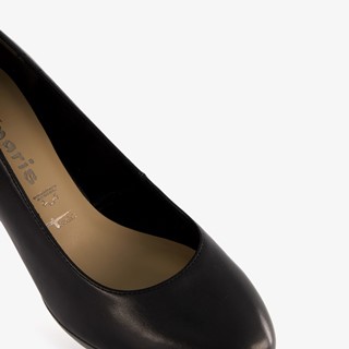 Tamaris leren dames pumps zwart