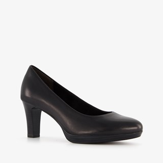 Tamaris leren dames pumps zwart