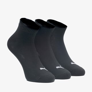 3 paar Puma Quarter Plain sokken zwart
