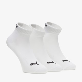 3 paar Puma Quarter Plain sokken wit