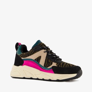 Blue Box meisjes dad sneakers met dierenprint