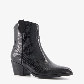 Blue Box dames enkellaarsjes met crocoprint