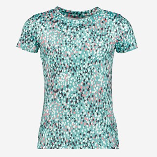 Osaga Dry meisjes sport T-shirt met stippen blauw