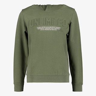 Unsigned jongens hoodie kaki groen
