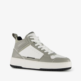 Only Shoes hoge dames sneakers grijs wit