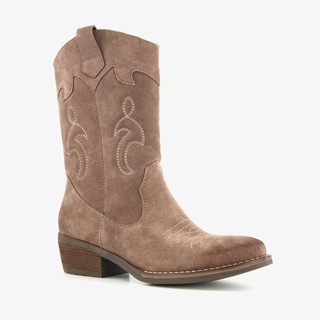 Harper suede dames western laarzen taupe