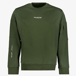 Produkt heren sweater met rits groen