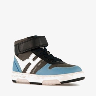 Braqeez hoge jongens sneakers blauw zwart