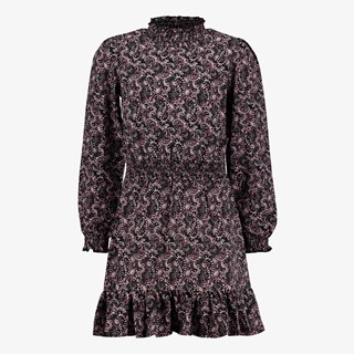 MyWay meisjes jurk met paisley print zwart roze