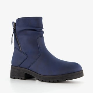 Blue Box dames enkellaarsjes donkerblauw online bestellen Scapino