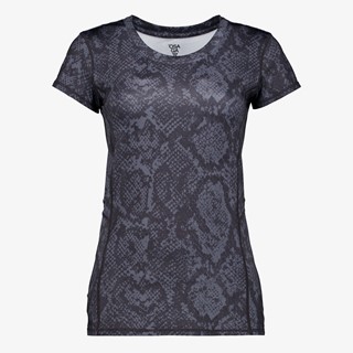 Osaga dames sport T-shirt met slangenprint grijs