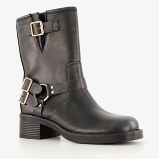Blue Box dames biker boots zwart