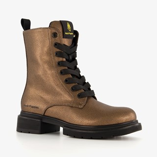 Hush Puppies dames veterboots brons