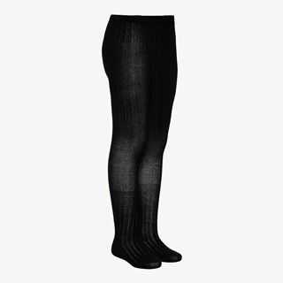 Meisjes rib maillot zwart