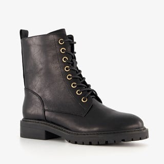 Blue Box dames veterboots zwart