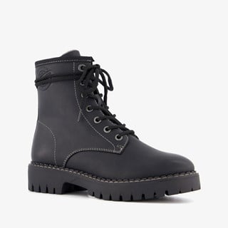s.Oliver gevoerde dames veterboots zwart