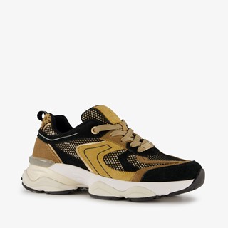 Hush Puppies leren dames dad sneakers bruin