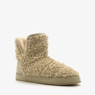 Thu!s gevoerde dames teddy sloffen