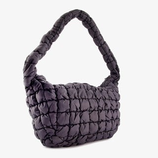 Dames schoudertas gewatteerd zwart