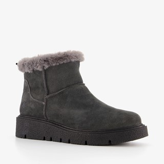 Hush Puppies gevoerde boots met imitatiebont grijs