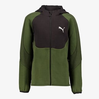 Puma Evostripe Fullzip kinder sweatvest groen
