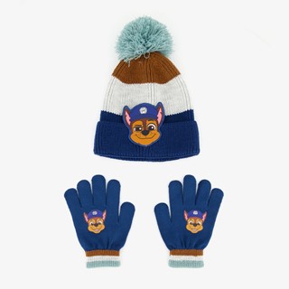 Paw Patrol Chase kinder set muts handschoenen