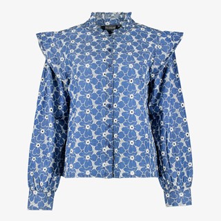 TwoDay dames blouse met bloemen blauw