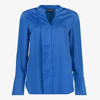 TwoDay satijnachtige dames blouse kobalt blauw