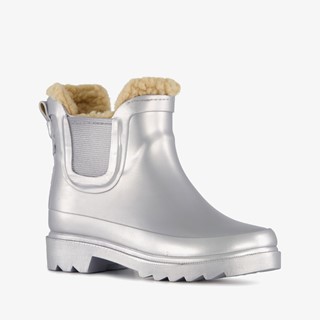 XQ Footwear gevoerde kinder regenlaarzen zilver