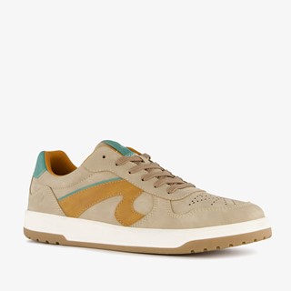 Heren sneakers beige groen