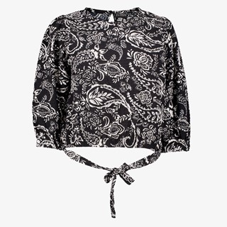 TwoDay dames blouse met paisley print zwart wit