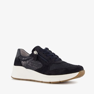 Hush Puppies suede dames sneakers blauw