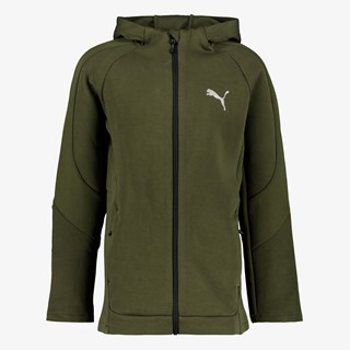 Puma Evostripe kinder sweatvest donkergroen