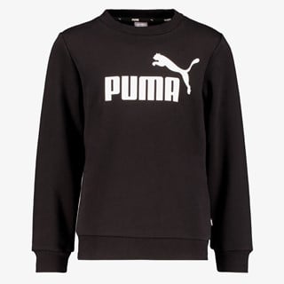 Puma Ess Big Logo Crew kinder sweater zwart