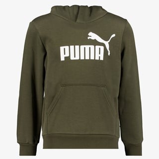 Puma ESS Col 2 Big Logo kinder hoodie donkergroen