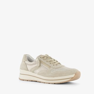 Natuform leren dames sneakers beige
