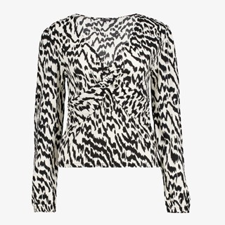 TwoDay dames top wit met zwarte print