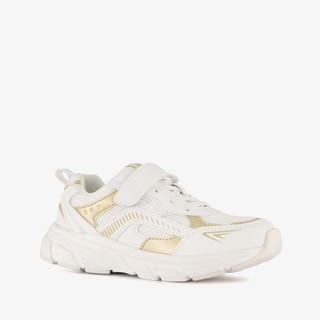 Blue Box meisjes dad sneakers wit goud