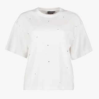 TwoDay oversized dames T-shirt met strass wit